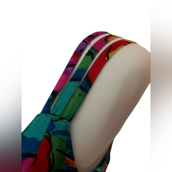 A.J. Bari Vintage 100% Silk Floral Bodycon Dress | 2 | - Picture 4 of 13